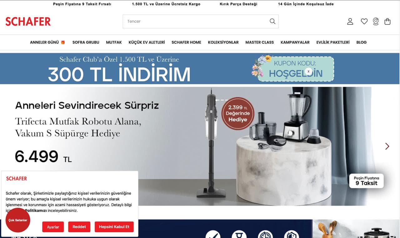 Schafer live homepage